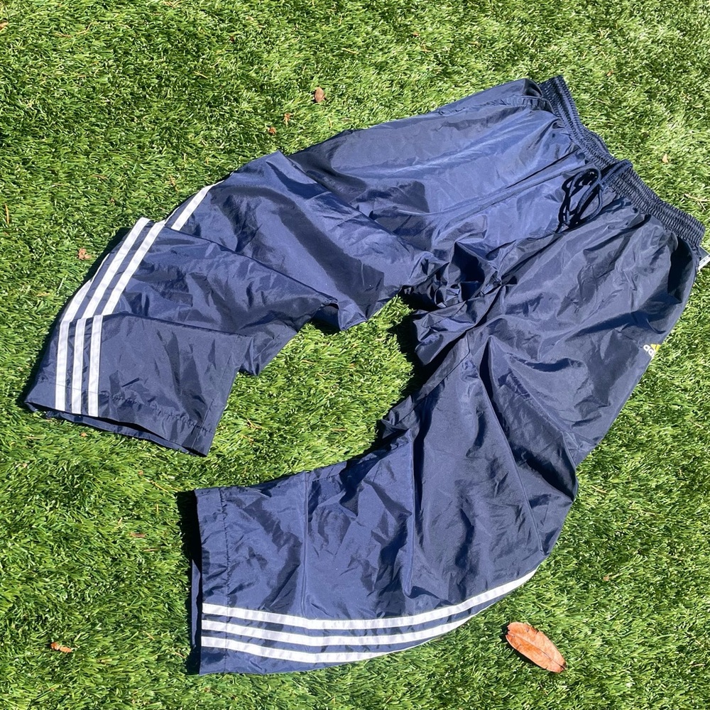 Adidas Y2K blue Baggy track pants Men’s size M street wear!